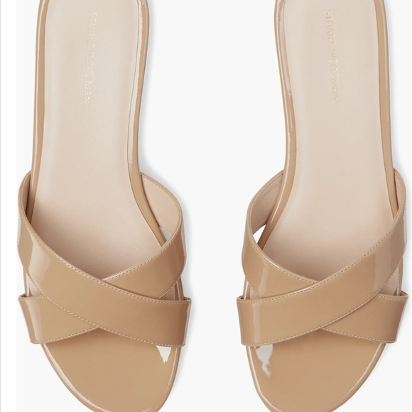 New Stuart Weitzman Avenue 65 Flatform Wedge Slide Sandal Size 8 - Picture 1 of 5